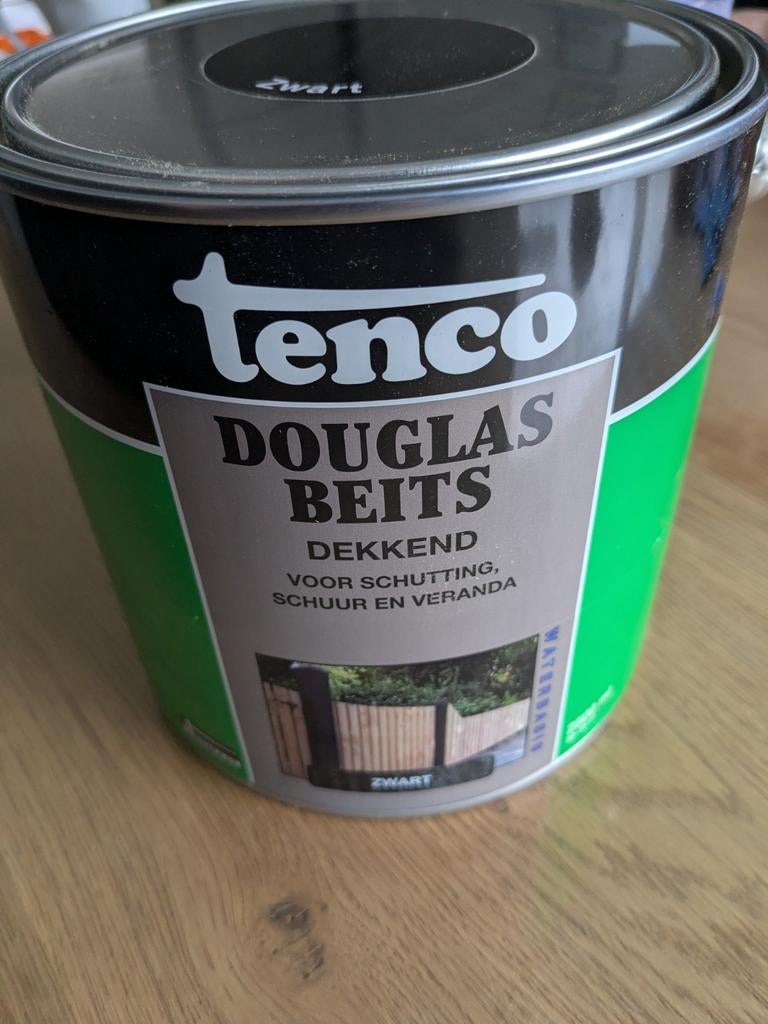 Tenco Douglas Beits Zwart Dekkend 2,5L, Doe-het-zelf en Verbouw, Verf, Beits en Lak, Ophalen of Verzenden, Nieuw, Beits