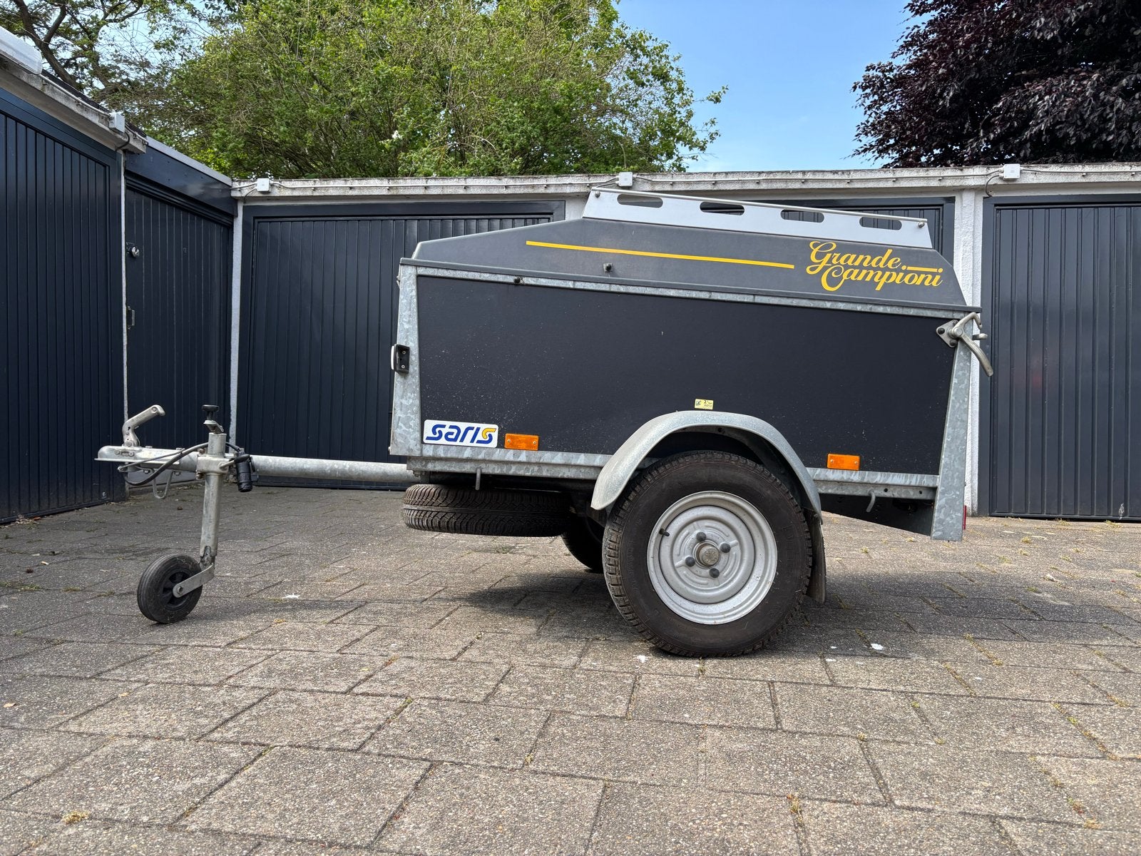 Saris Grande Campioni aanhanger met deksel en imperiaal, Auto diversen, Aanhangers en Bagagewagens, Ophalen, Gebruikt