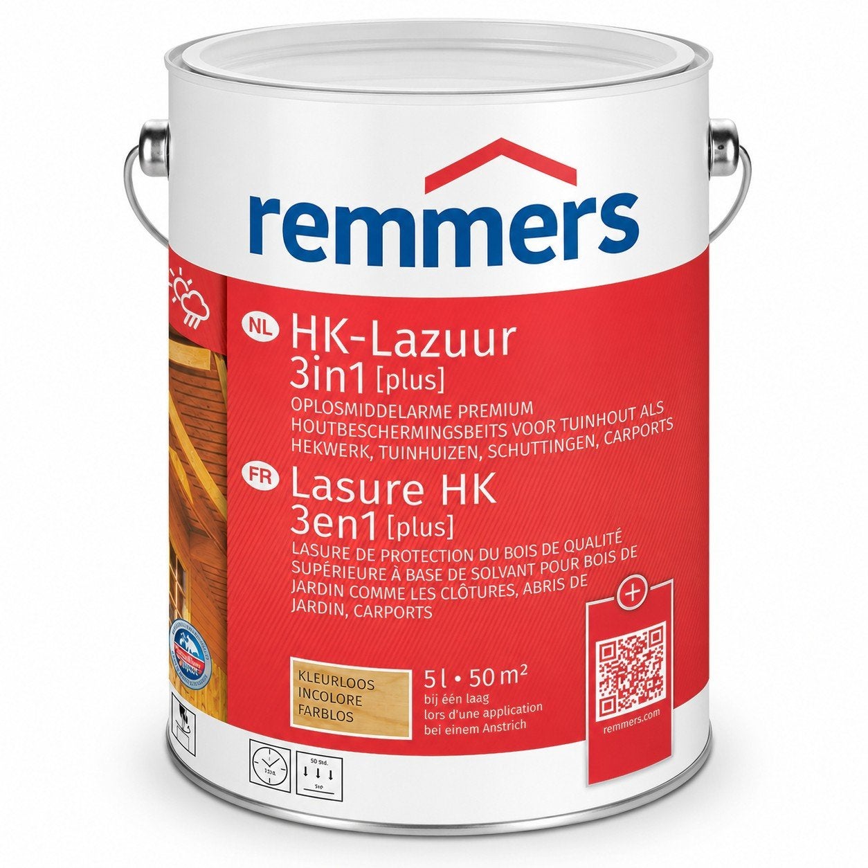 Remmers HK-Lazuur 3in1 (plus) kleurloos houtbeits, 2,5L, Minder dan 5 liter, Ophalen, Nieuw, Beits