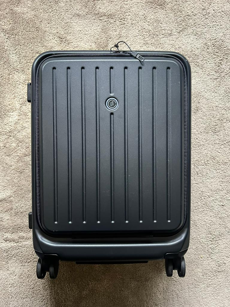 Handbagagekoffer zwart, Wieltjes, 50 tot 60 cm, Hard kunststof, Nieuw
