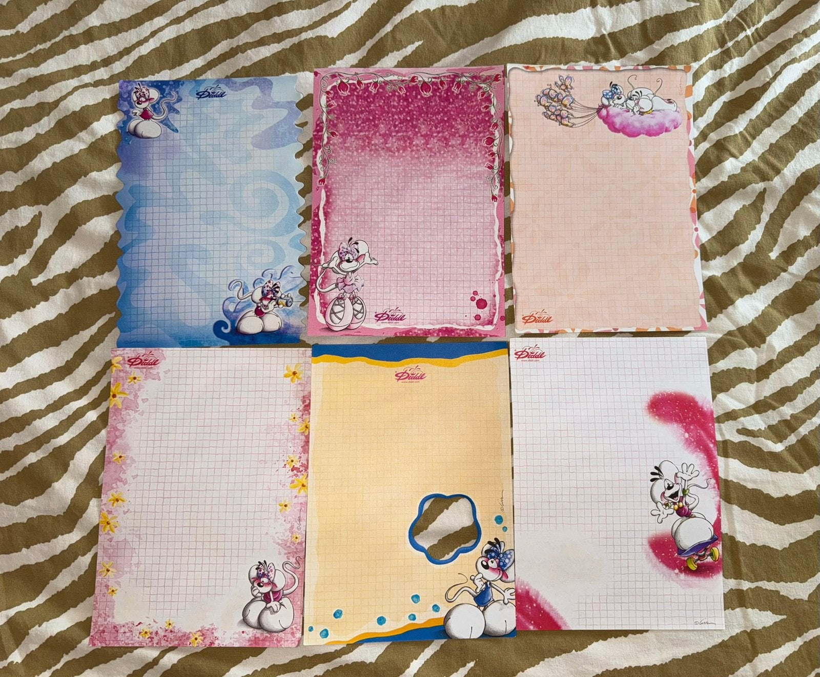 Vintage Diddl blaadjes a5 formaat, Verzamelen, Diddl, Ophalen of Verzenden, Diddl, Nieuw, Papier, Kaart of Schrift