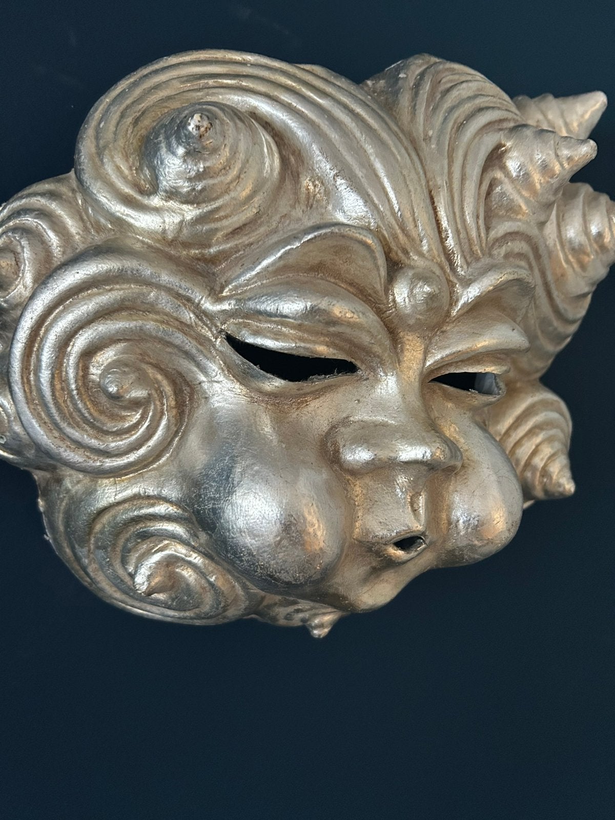 Uniek masker Venetië handgemaakt gesigneerd bladzilver, Ophalen