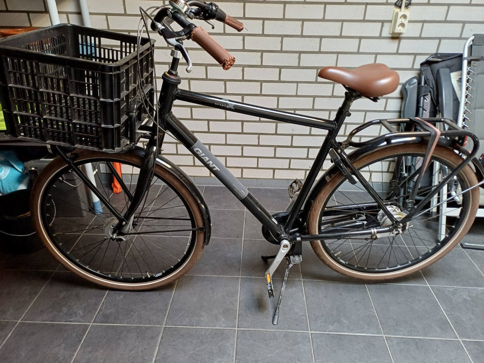 Giant Transportfiets Triple X met 7 versnellingen en mand, Fietsen en Brommers, Fietsen | Heren | Herenfietsen, Ophalen, Gebruikt