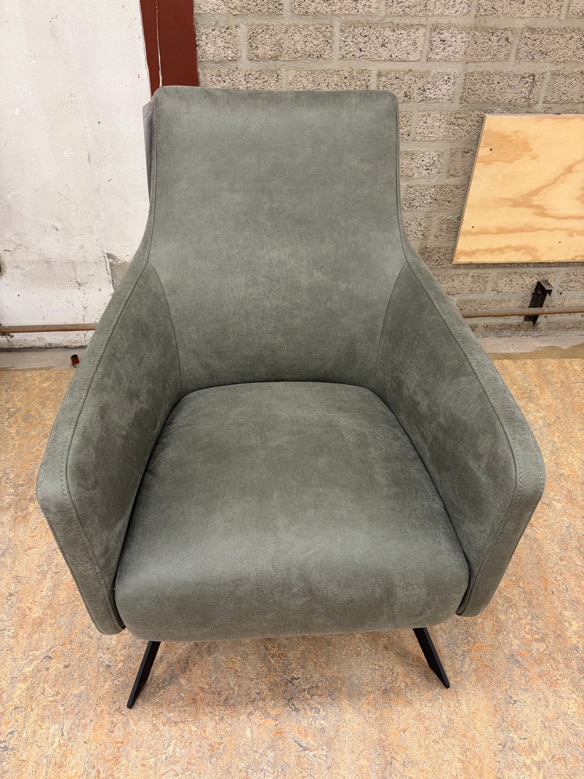Showmodel Bijzetfauteuil in Microleder - Nieuwstaat!, Ophalen, Zo goed als nieuw, Stof, 75 tot 100 cm