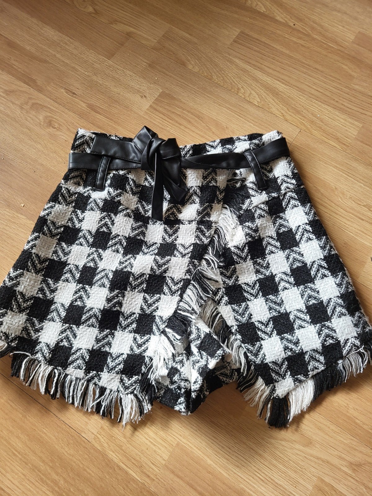 Pied de poule broekrokje Bodyflirt maat 36 met ceintuur, Zwart, Ophalen of Verzenden, Zo goed als nieuw, Maat 36 (S)
