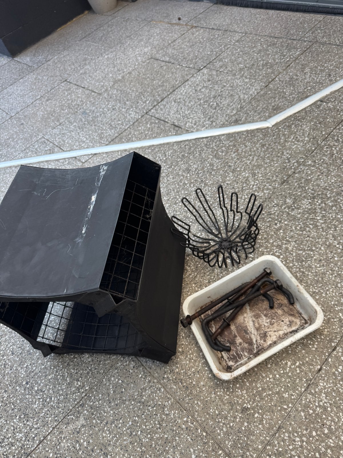 Zwarte Trekkap houtkachel - Gebruikt, Ophalen of Verzenden, Gebruikt, Vuurkorf