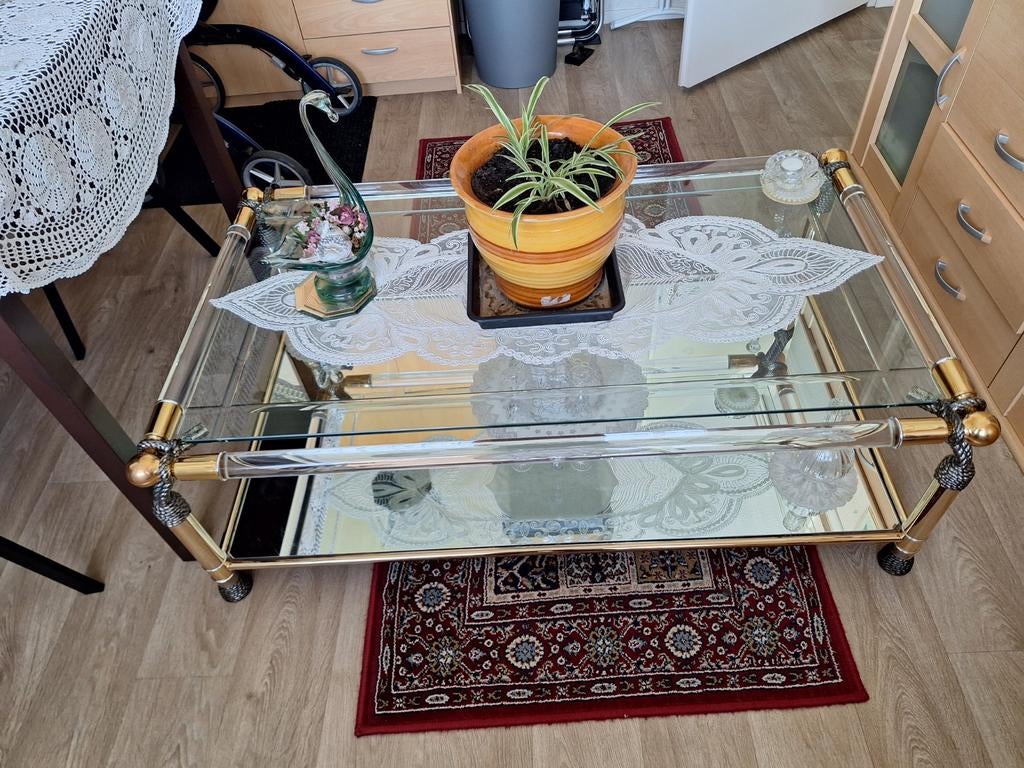 Vintage Salontafel 120x60 uit de jaren 70, 100 tot 150 cm, Minder dan 50 cm, Rechthoekig, 50 tot 100 cm