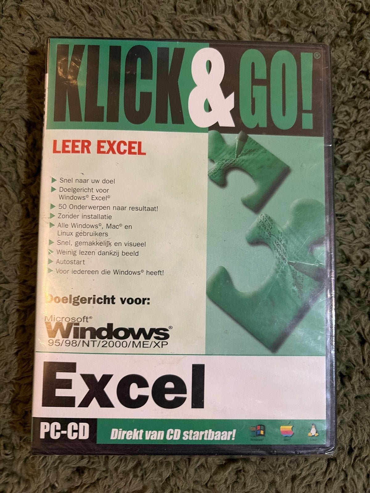Klick & Go! Leer Excel PC-CD (Windows, Mac, Linux), Computers en Software, Educatie- en Cursussoftware, Ophalen, Gebruikt, Software cursus