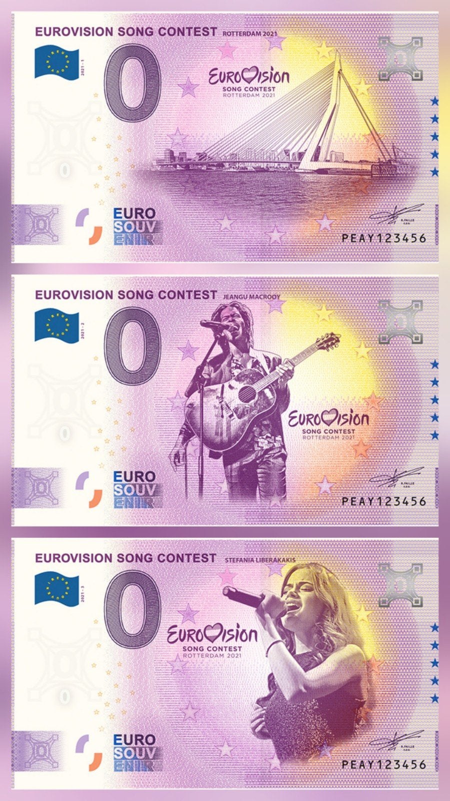 3x 0 Euro biljetten Euroviesongfestival Rotterdam 2021, Ophalen of Verzenden, Overige landen, 5 euro