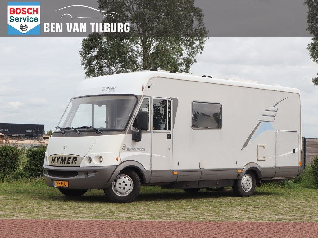 Hymer B614 2.8 JTD 126PK / Dwars bed / Hefbed / Garage / Cam, Autobedrijf Ben van Tilburg, Airbags, 6 tot 7 meter, Bedrijf