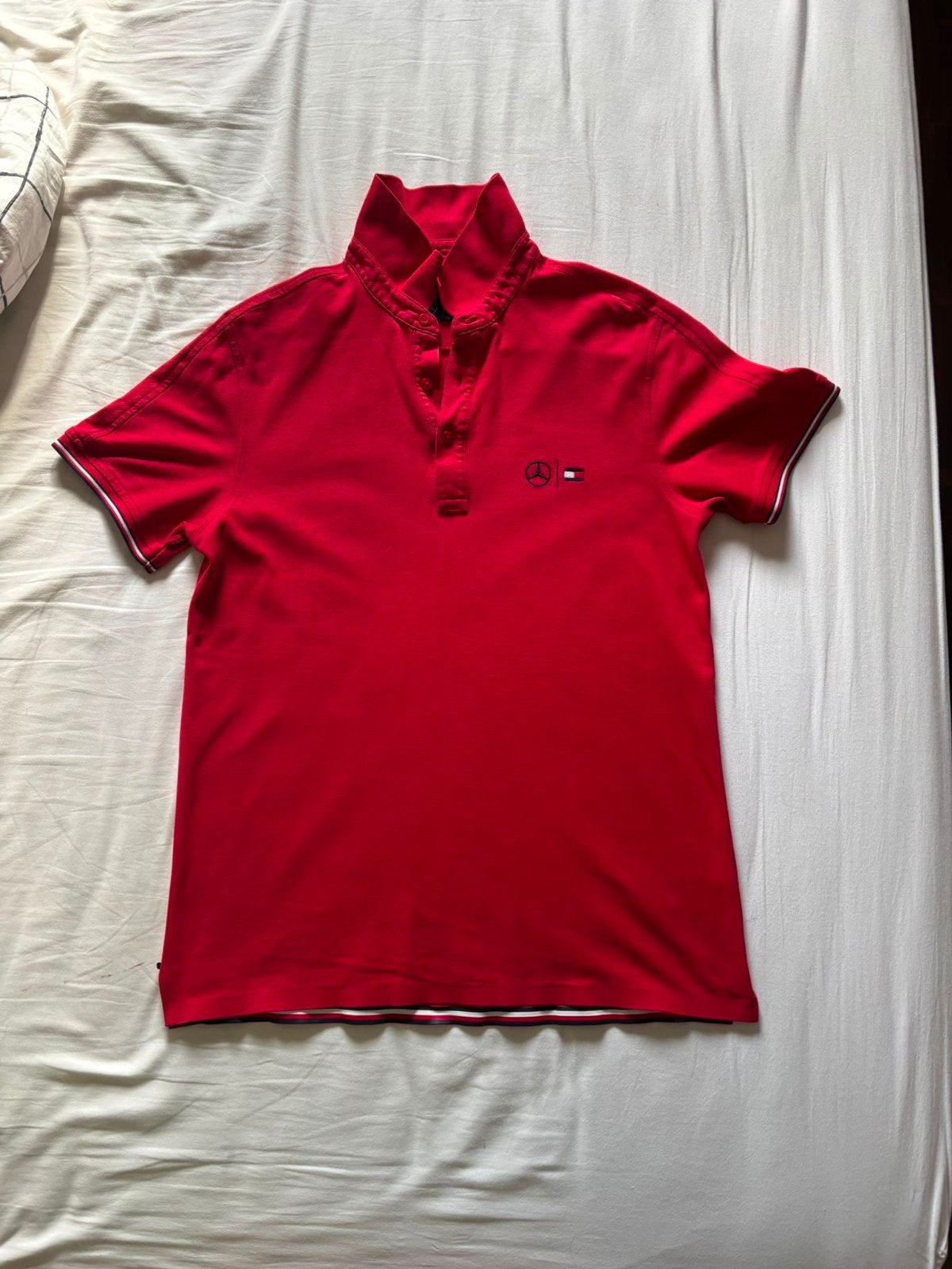 Tommy Hilfiger Mercedes-Benz Polo Shirt Rood Maat L, Ophalen of Verzenden, Tommy Hilfiger