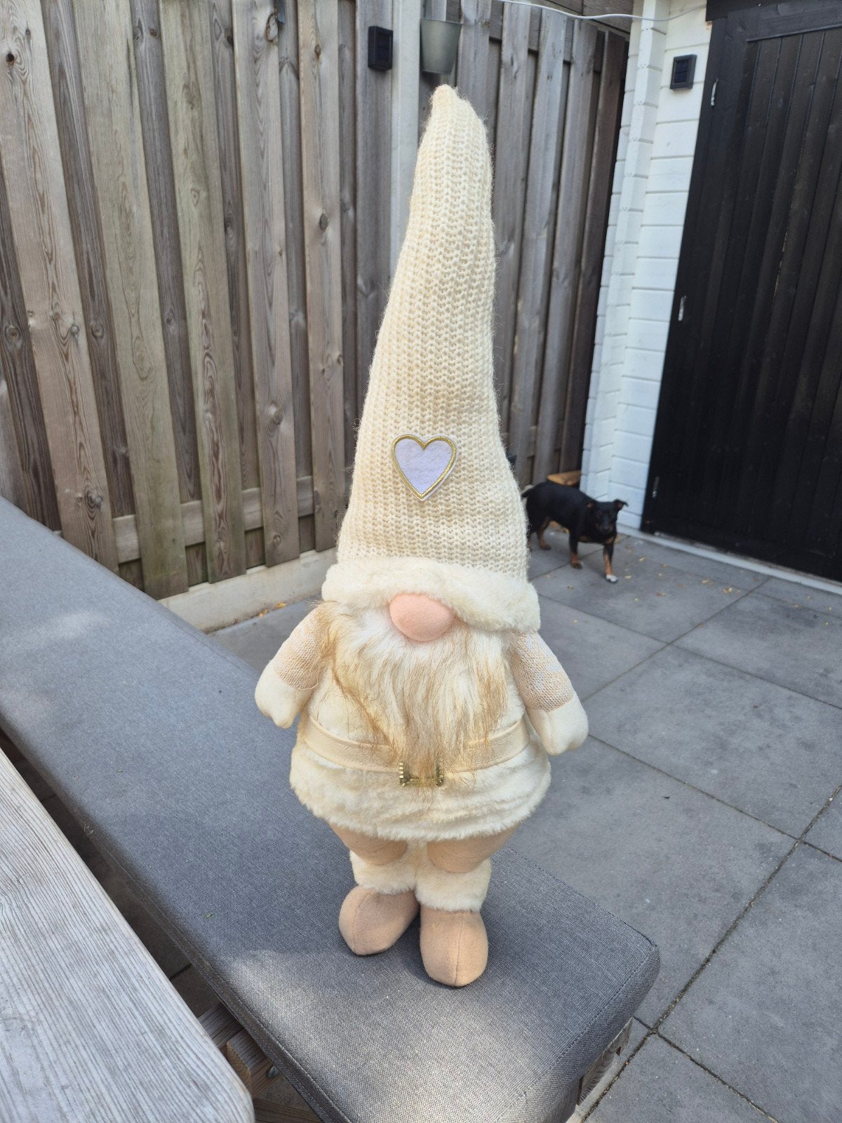 Leuke decoratie kabouter met hartje, Beige, Ophalen of Verzenden, Textiel, Landelijk