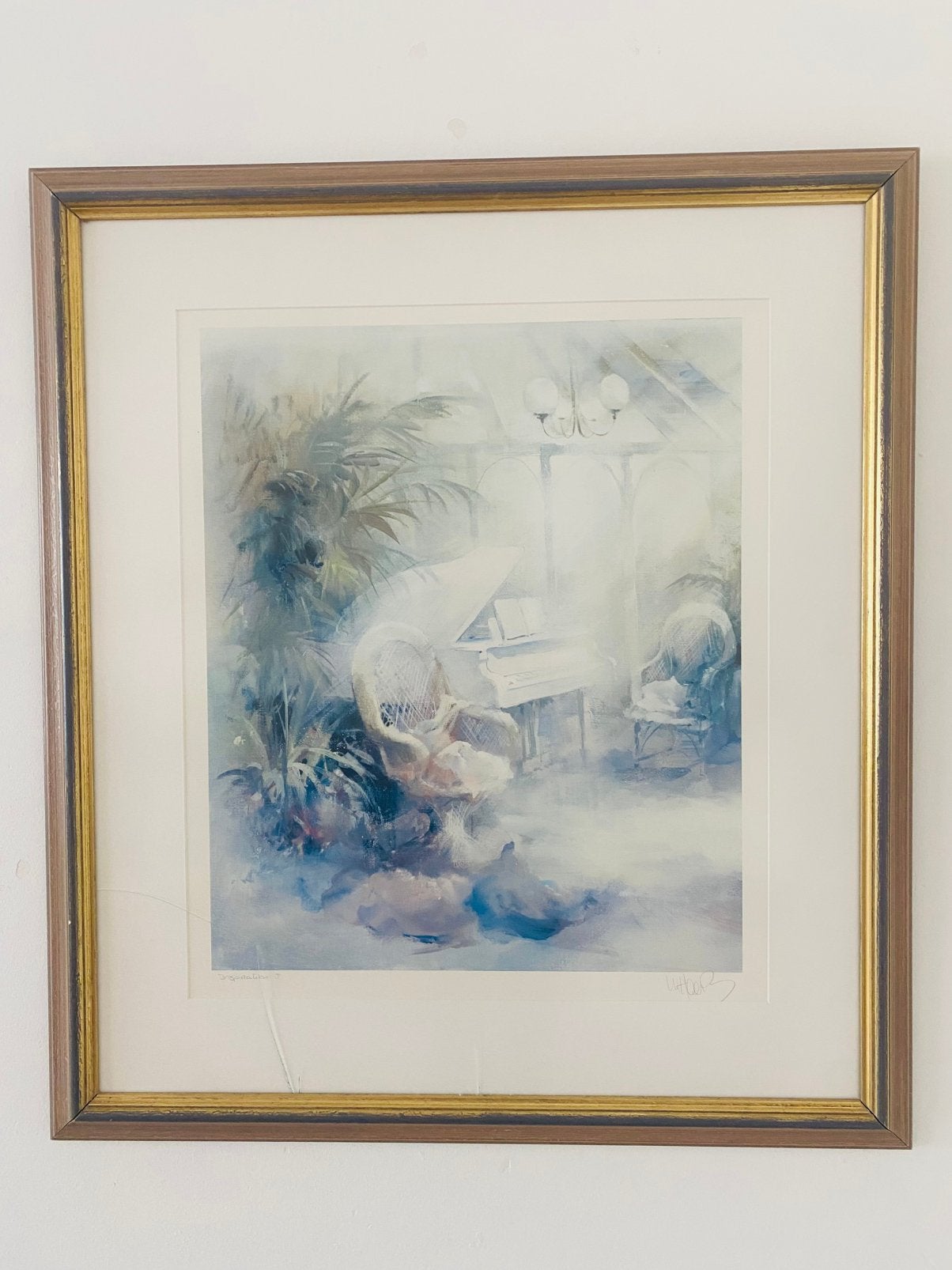 Ingelijste kunstwerk, gesigneerd, Antiek en Kunst, Ophalen