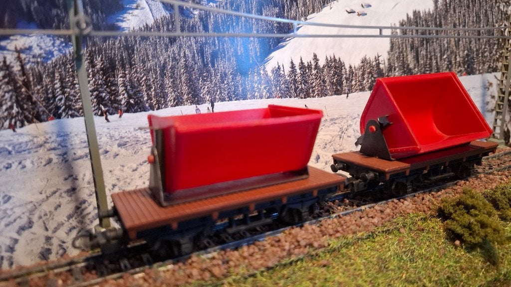 Lima H0 – Set van 2 open kiepwagens / kipkarren (2810), Gebruikt, Gelijkstroom, Wagon, Ophalen of Verzenden