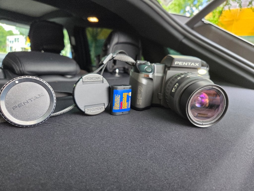 Pentax SF7 spiegelreflexcamera, Ophalen, Zo goed als nieuw, Spiegelreflex, Pentax