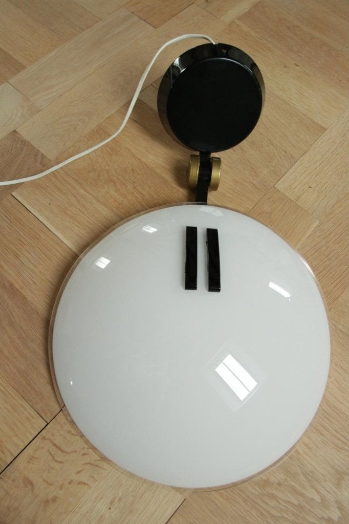 Bruno Gecchelin Design Wandlamp voor Oluce – Jaren 80, Huis en Inrichting, Ophalen, Gebruikt, Glas, Overige merken