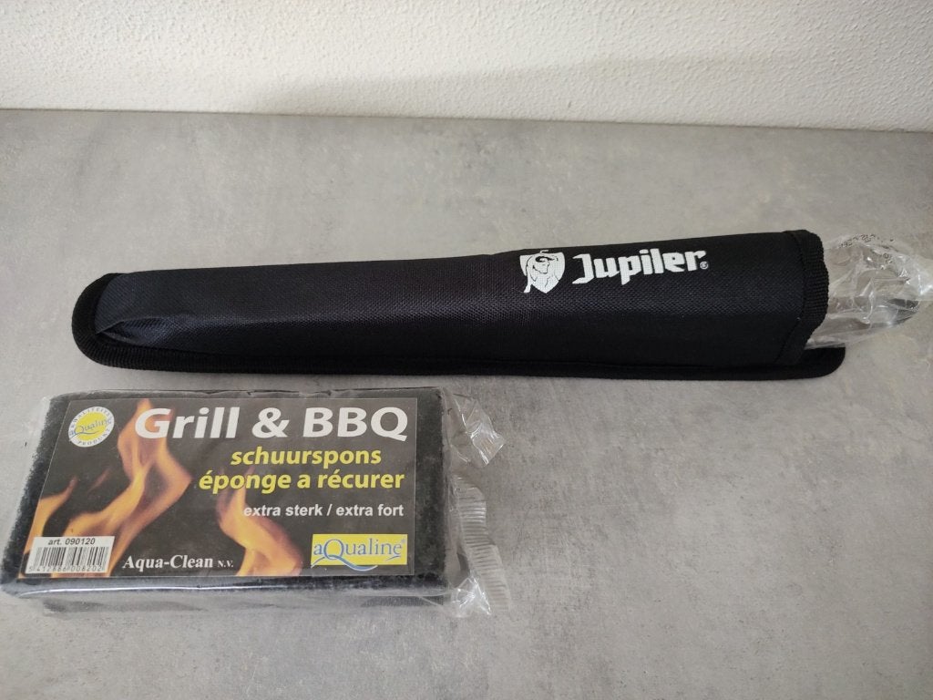Barbecue grill tang van Jupilier en bbq spons, Ophalen of Verzenden, Nieuw
