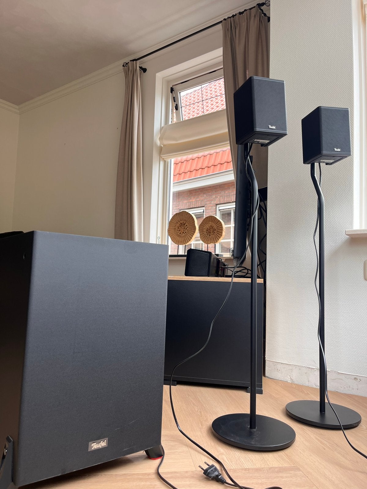 Teufel CINEBAR PRO + T 10 + 2 EFFEKT Surround, 4.1 set, Inclusief standaarden, Speakerset, Zo goed als nieuw, Ophalen