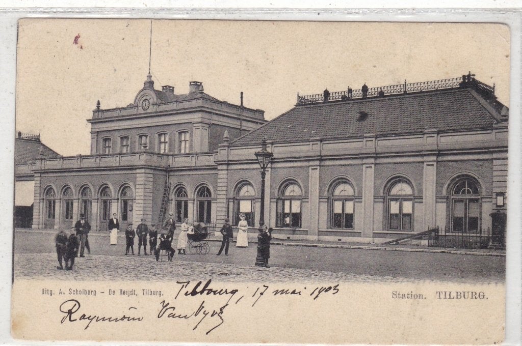 Tilburg-Station 1903, Verzamelen, Ophalen of Verzenden, Voor 1920, Gelopen, Noord-Brabant