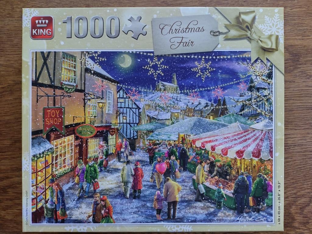 King Legpuzzel 1000 stukjes - Christmas Fair, Ophalen of Verzenden, 500 t/m 1500 stukjes, Zo goed als nieuw, Legpuzzel