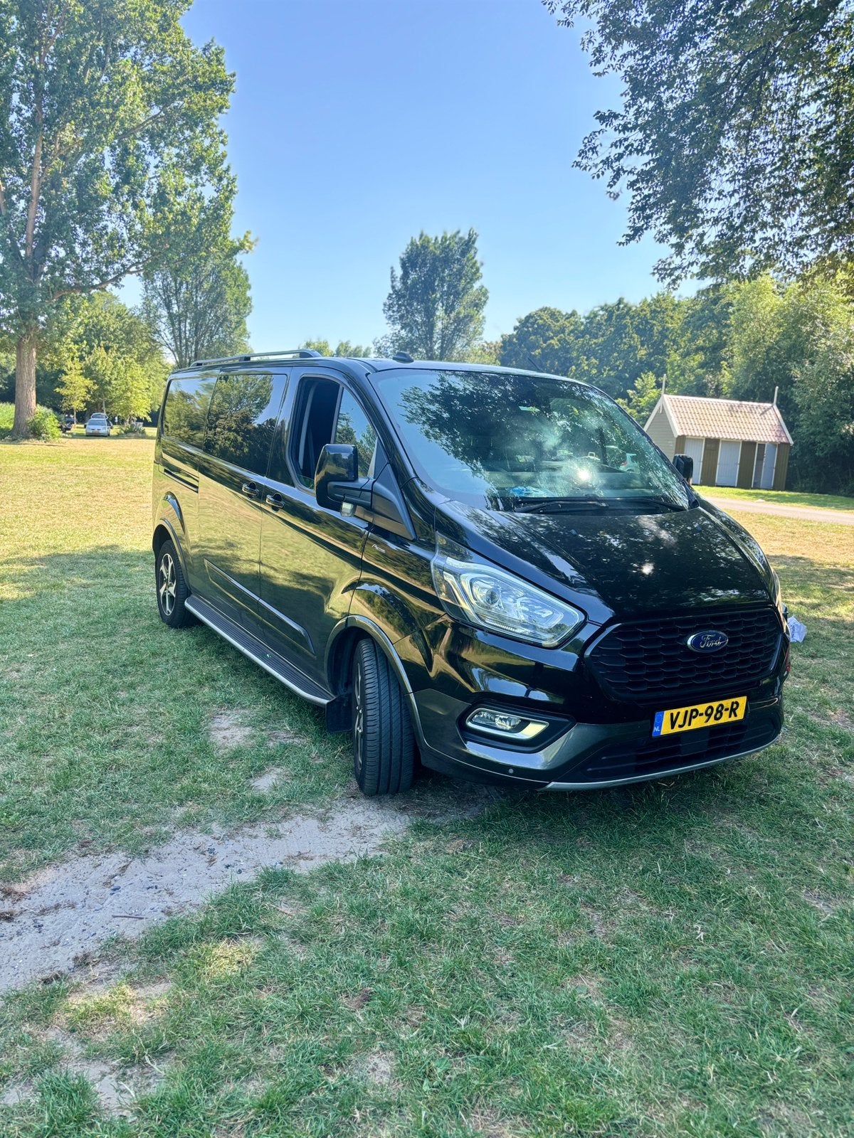 Ford Transit Custom Gbdc 2.0 Tdci 170PK 320 L2h1 Automaat, Auto's, Bestelauto's, 1995 cc, 4 cilinders, 1850 kg, Zwart