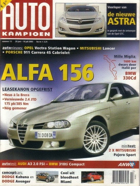 Autokampioen 13 2003 : Opel Astra GTC - Mitsubishi Pajero, Ophalen of Verzenden, Gelezen, Algemeen