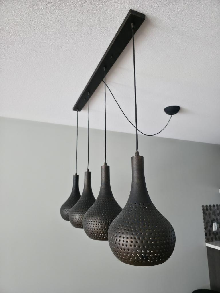 Eettafellamp, Ophalen, Gebruikt, Kunststof, 50 tot 75 cm