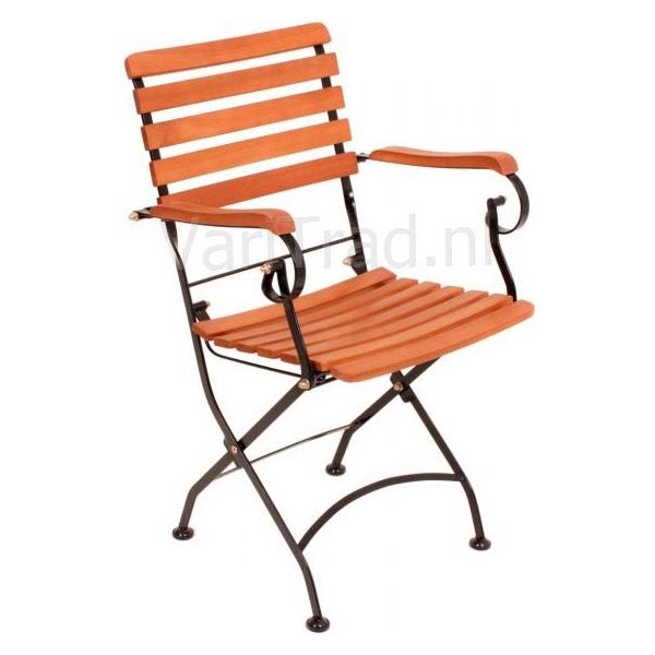 Set smeedijzeren vouwstoelen 2 stuks  tuinstoelen armleuning, Ophalen of Verzenden, Nieuw, Overige materialen, Inklapbaar