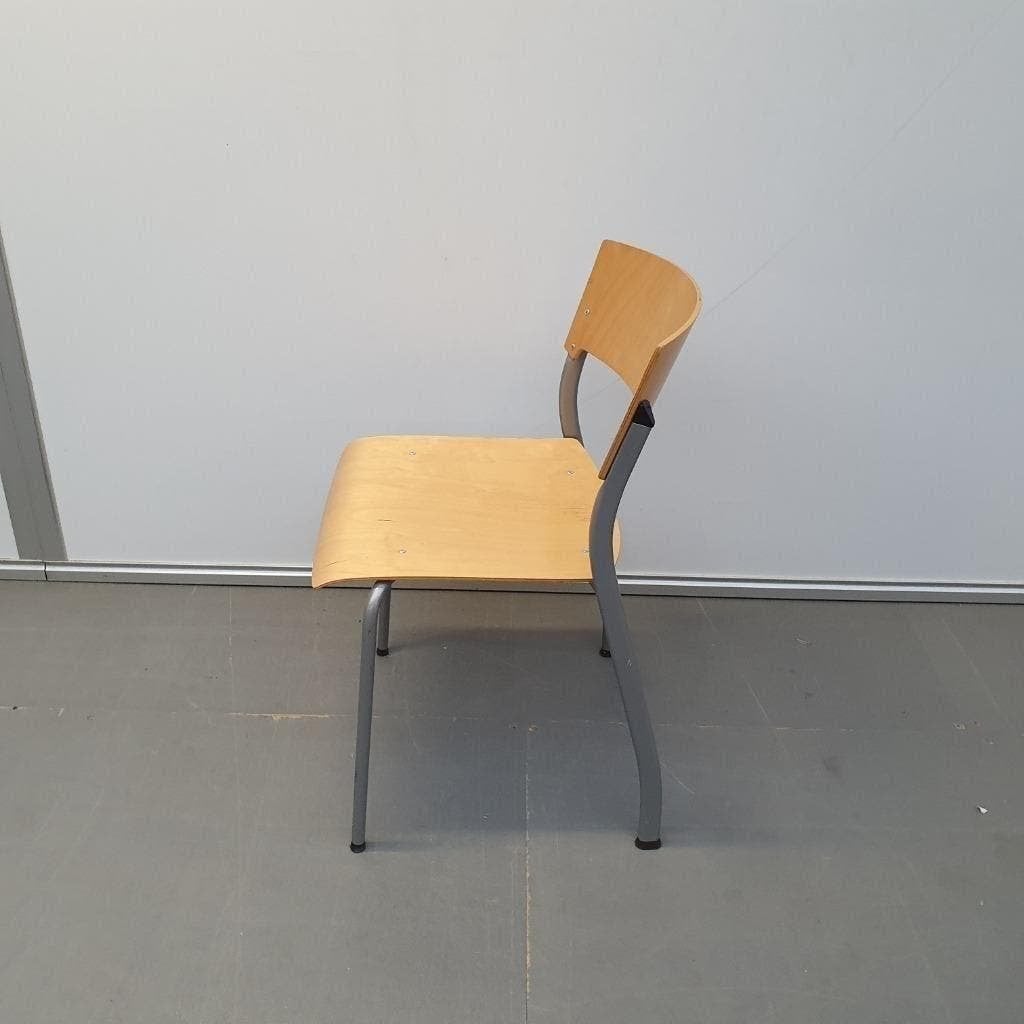 Set 2x Ahrend houten stoel - beuken kleur stoelen, Ophalen, Gebruikt, Hout, Drie