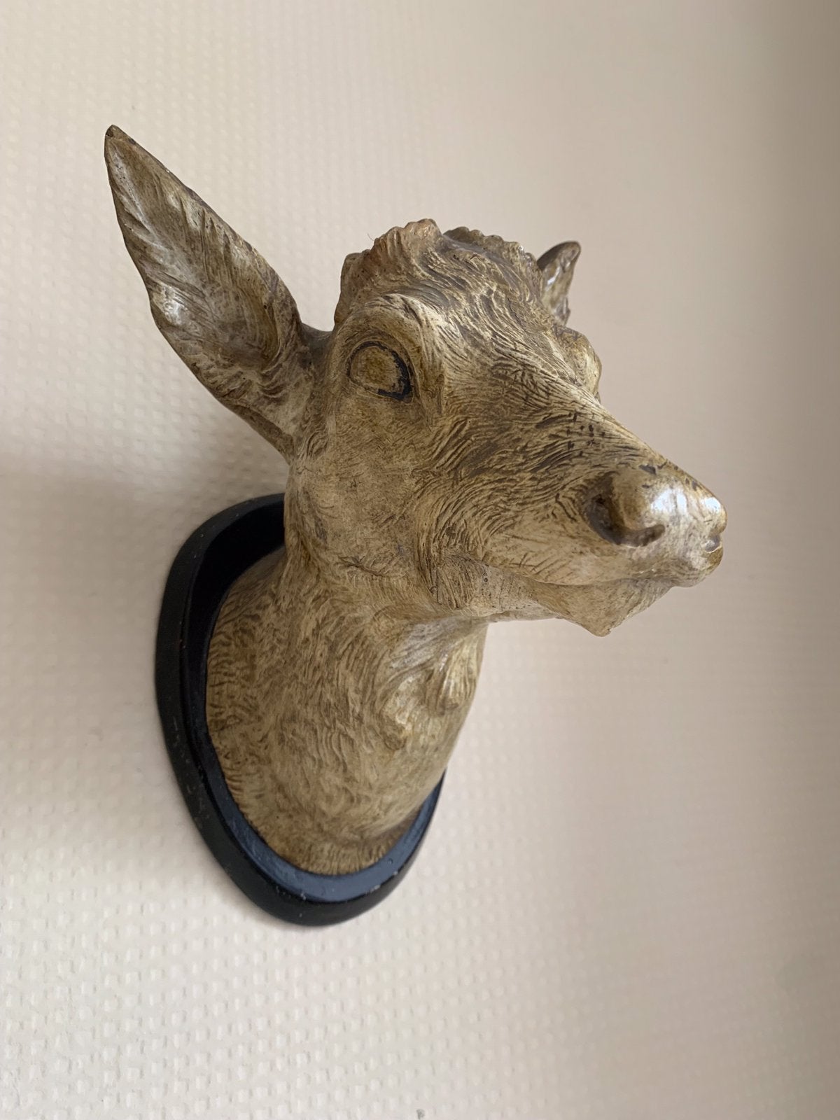 Vintage gipsen hertenkop, Antiek en Kunst, Ophalen of Verzenden