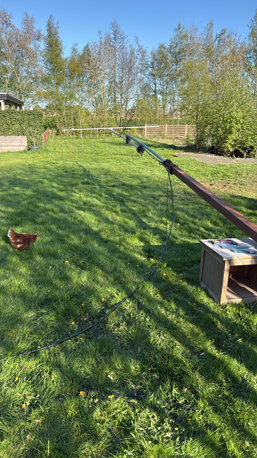 IJzeren mast met bok 3x6, Ophalen, Gebruikt