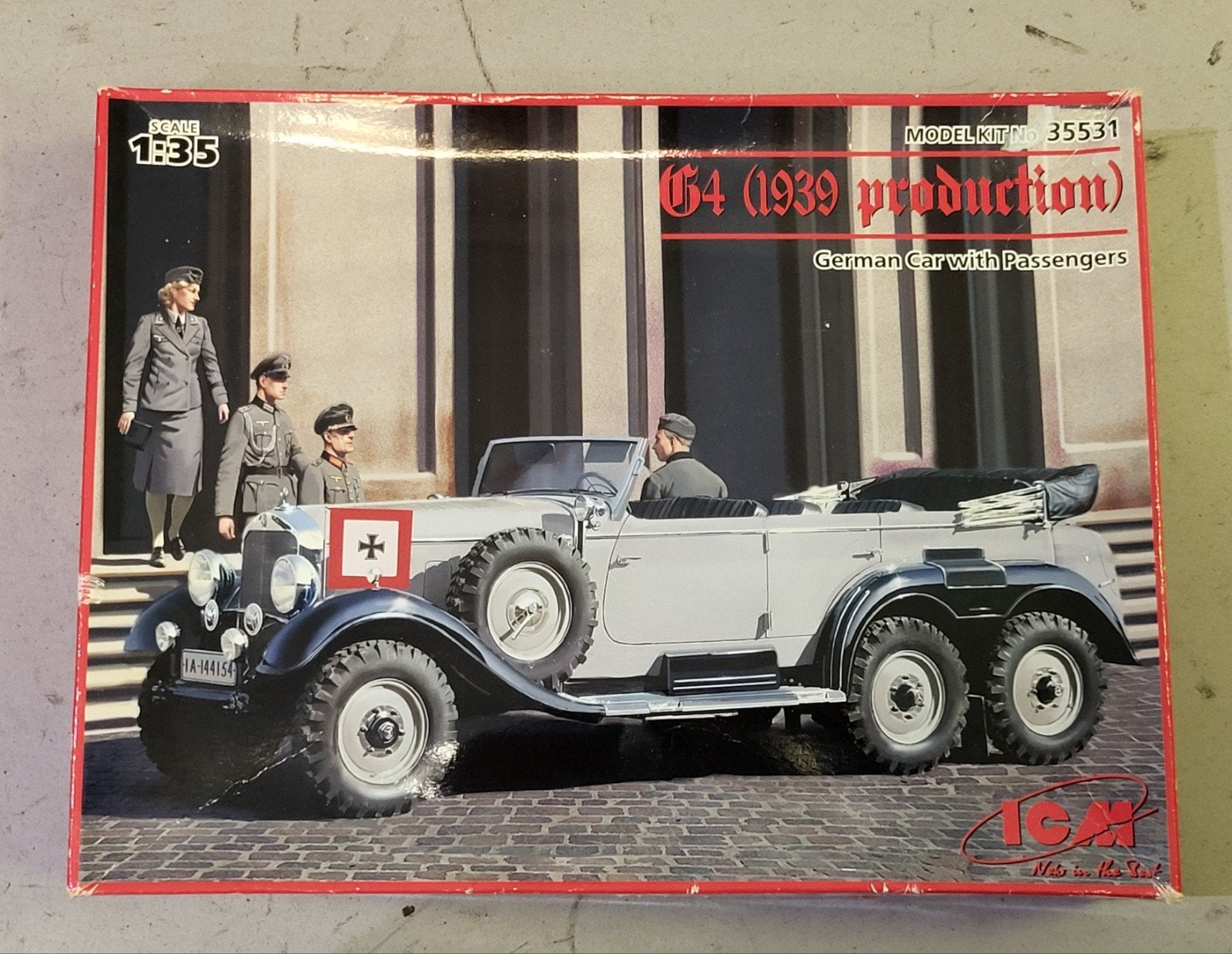 Mercedes G4 German Staff car (1939) Modelbouwkit - ICM 1:35, Overige merken, Auto, 1:32 tot 1:50, Nieuw