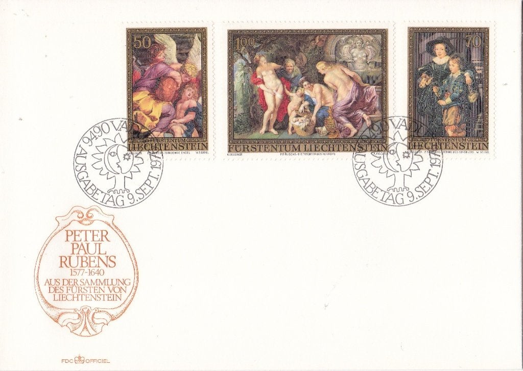 Liechtenstein FDC–400.Geburtstag Peter Paul Rubens-M 655-657, Postzegels en Munten, Postzegels | Eerstedagenveloppen, Verzenden