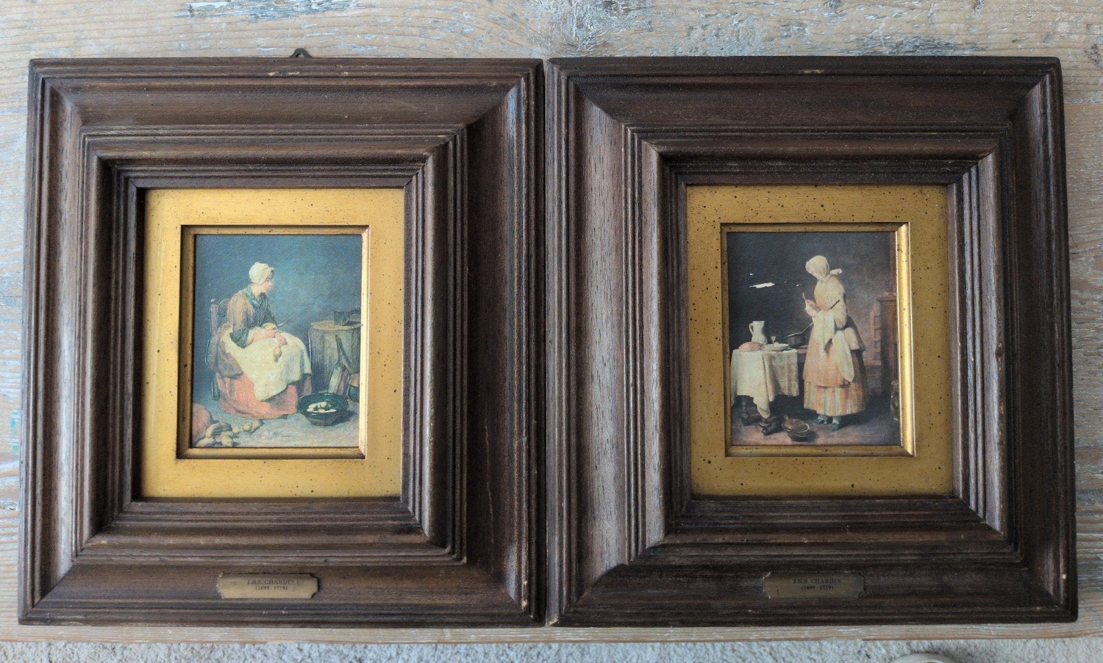 Twee ingelijste reproducties van Chardin., Ophalen of Verzenden