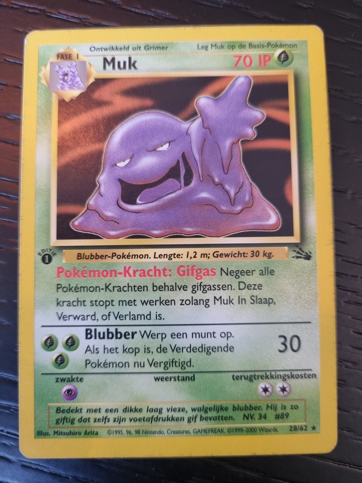 muk 28/62 , 1e editie fossil NL  € 12,50, Hobby en Vrije tijd, Ophalen of Verzenden, Gebruikt, Losse kaart