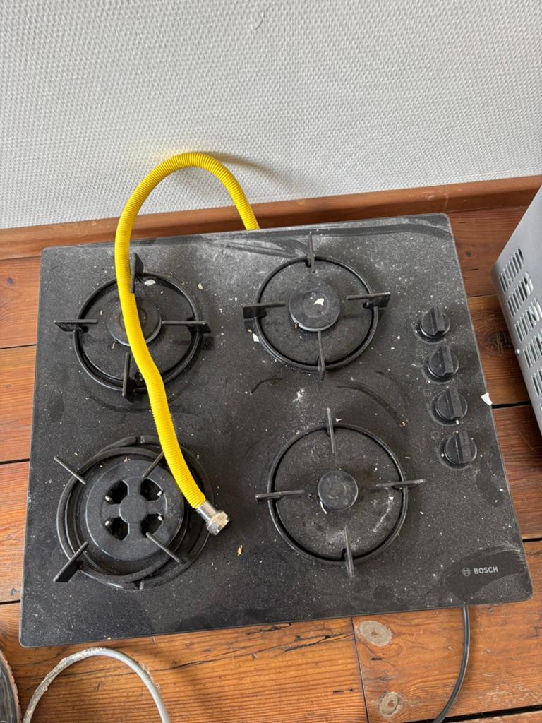 Bosch gaskookplaat, Witgoed en Apparatuur, Kookplaten, Ophalen, 4 kookzones, Zo goed als nieuw, Inbouw