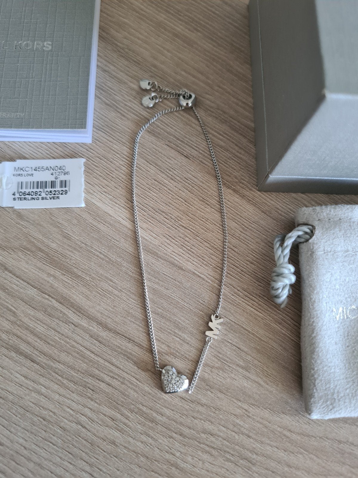 Originele Michael Kors armband – MKC1455AN040 – zilver, Met strass, Nieuw, Ophalen of Verzenden, Zilver