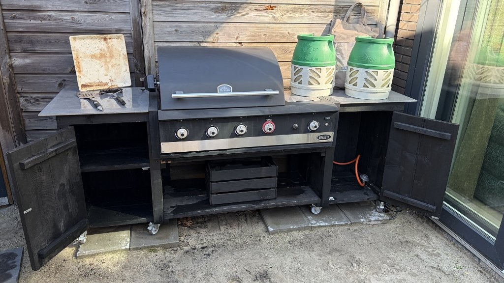 Boretti Ibrido BBQ + buitenkeuken 2,30 m met kasten, Ophalen, Gebruikt, Barbecue   Boretti, Gas