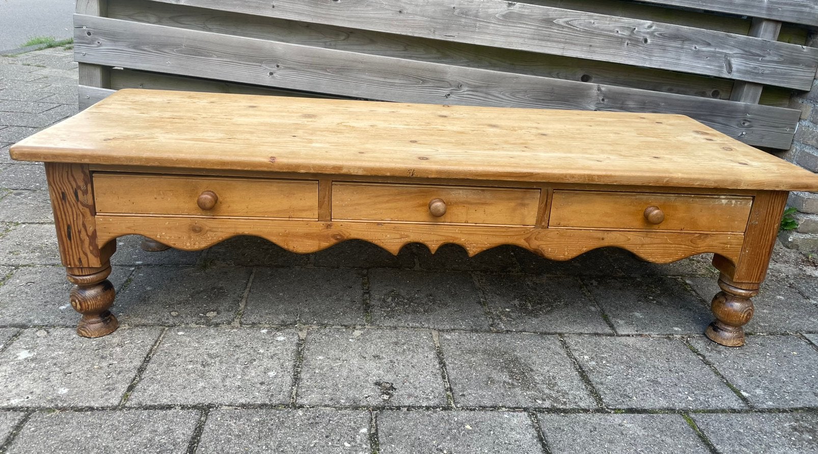 Dalontafel antiek grenen, Antiek en Kunst, Ophalen of Verzenden