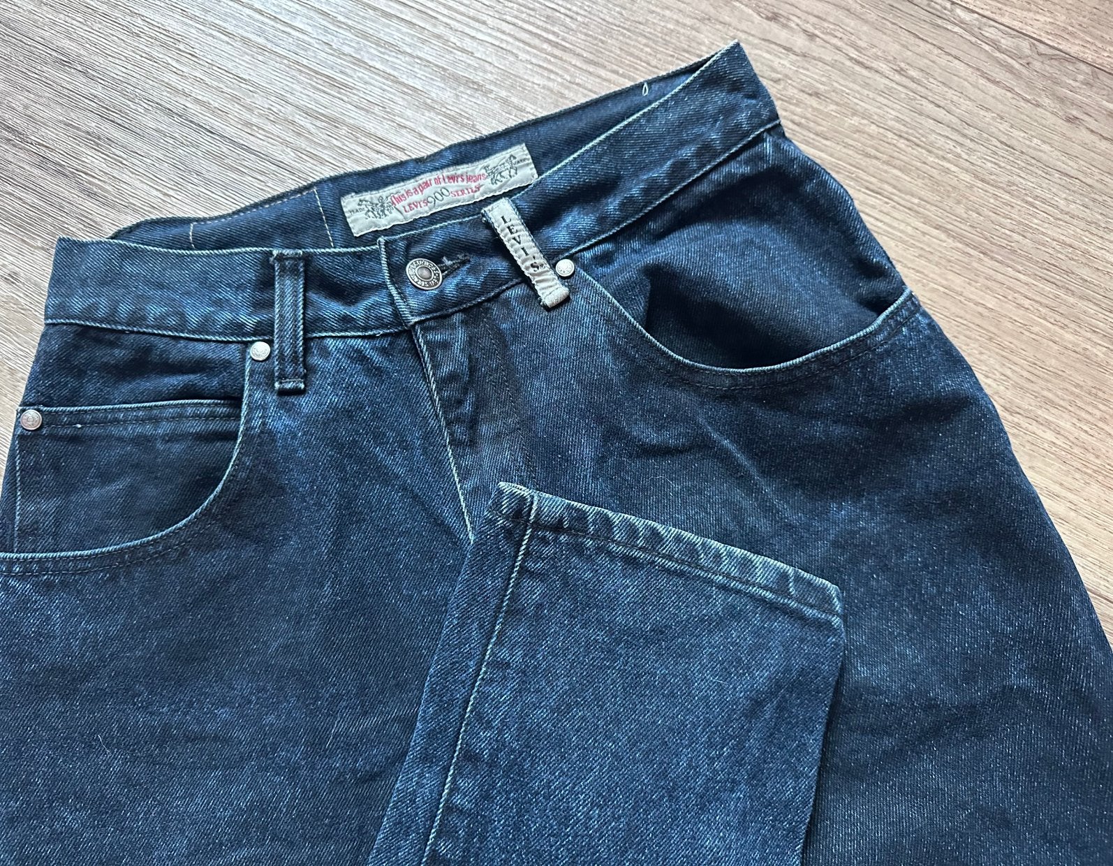 Vintage Levi’s 900 Series Mom Jean - Tapered leg - Maat S/36, Ophalen of Verzenden, Gedragen, Blauw, W28 - W29 (confectie 36)