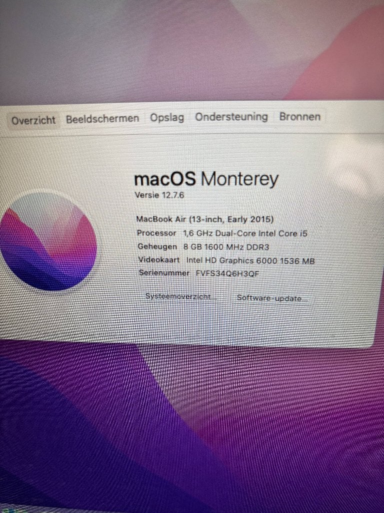 macbook air 2015, Computers en Software, Apple Macbooks, Gebruikt, 256 GB, Qwerty, 8 GB