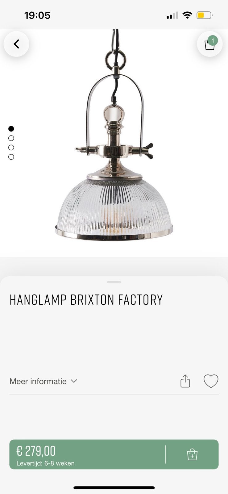 Riviera Maison brixton factory, Huis en Inrichting, Lampen | Hanglampen, Ophalen, Zo goed als nieuw