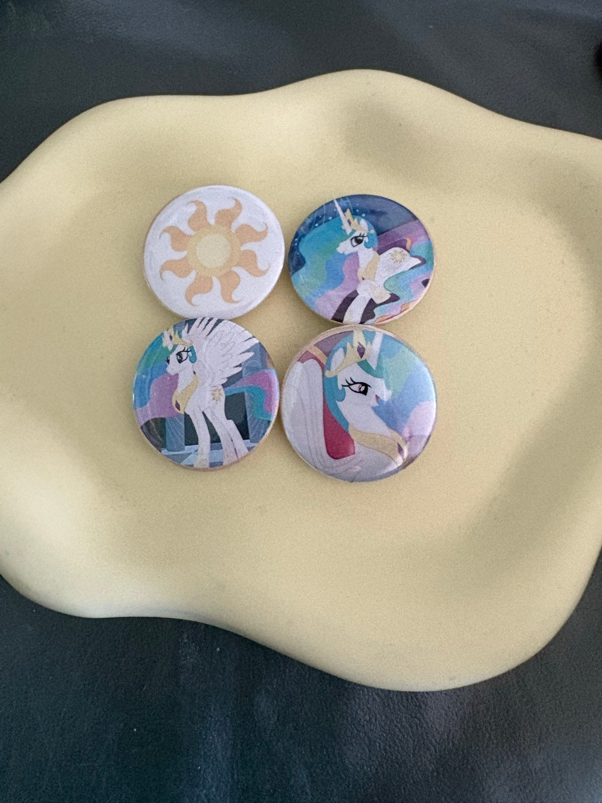 My Little Pony Buttons - Set van 4, Verzenden, Nieuw, Figuurtje, Button