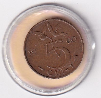 5 Cent 1960 Zeer Fraai, Verzenden, Koningin Juliana, 5 cent, Losse munt