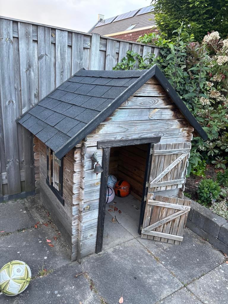Houten speelhuisje voor kinderen, Ophalen of Verzenden, Gebruikt, Hout