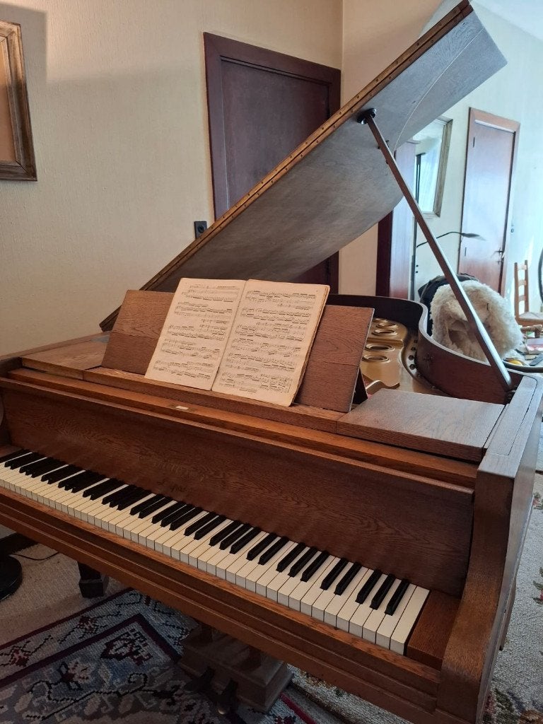 Blüthner vleugel 190 cm – 1910 – eik – serienr. 81864, Muziek en Instrumenten, Ophalen, Gebruikt, Bruin, Vleugel