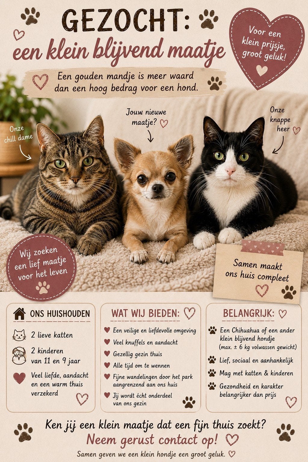 Gouden mandje aangeboden!, 15 weken tot 1 jaar, Reu, Parvo, Eén hond