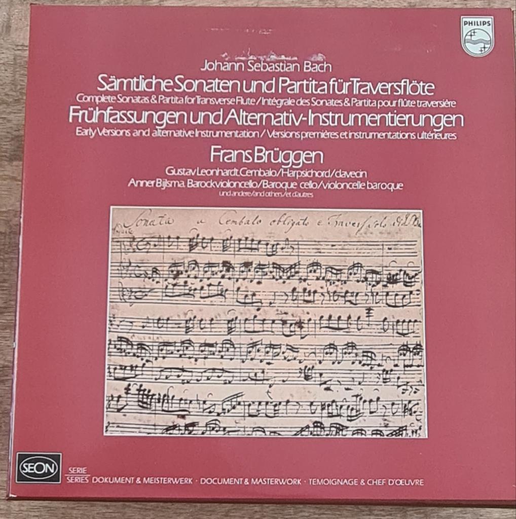 Bach: Sonaten & Partita voor Traversflöte - Frans Brüggen (Z, Ophalen of Verzenden, Barok, Gebruikt, Kamermuziek
