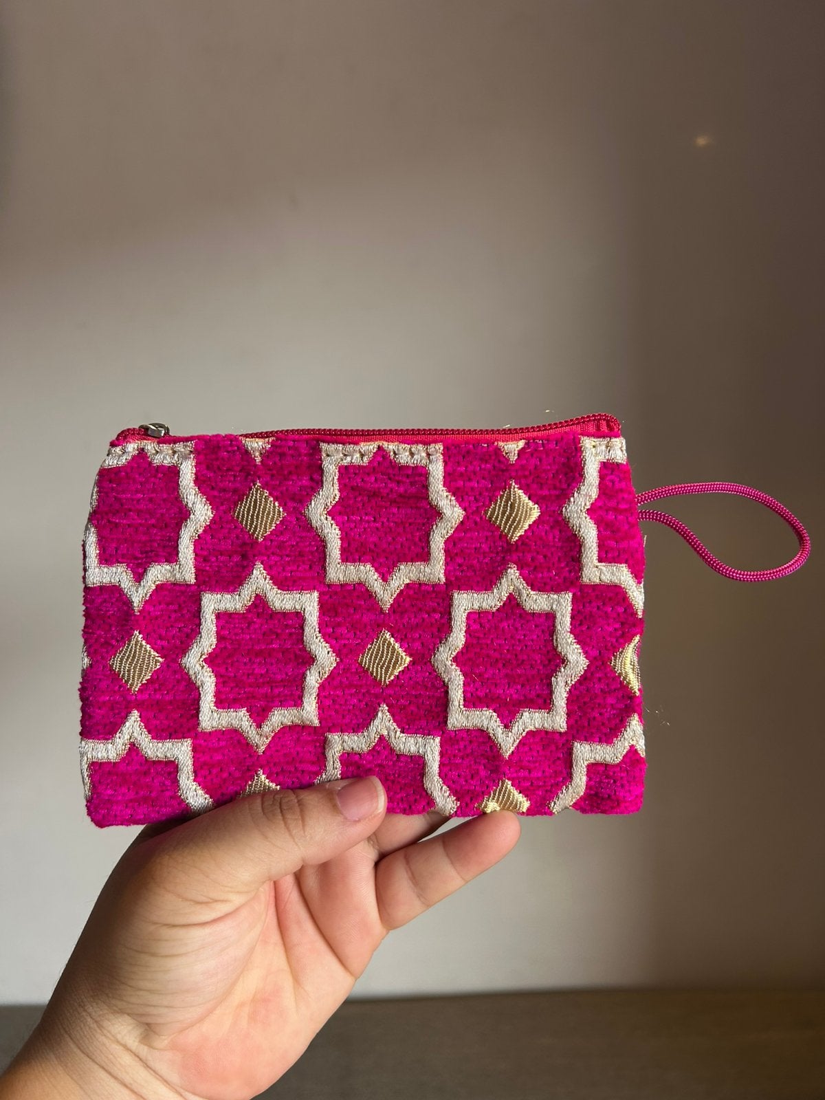 Fel roze marokkaanse etui, Verzenden, Nieuw, Roze