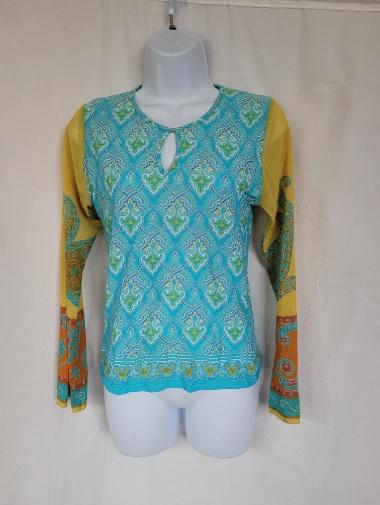 Gaaf hippie shirt mt S, Carnaval, ., Ophalen of Verzenden, Maat 36 (S)